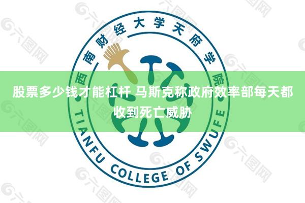 股票多少钱才能杠杆 马斯克称政府效率部每天都收到死亡威胁