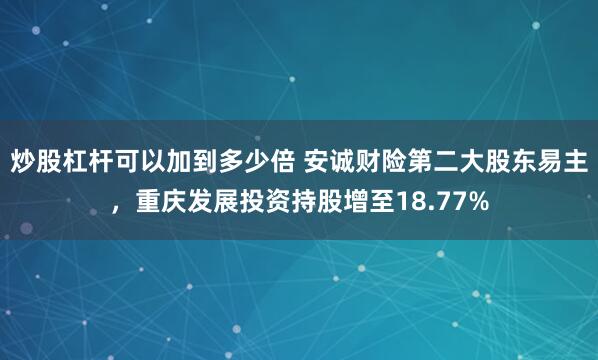炒股杠杆可以加到多少倍 安诚财险第二大股东易主，重庆发展投资持股增至18.77%